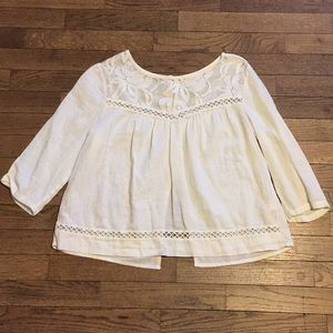 Peasant Top with Crochet Details